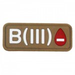 Патч ПВХ "Группа крови" B (III) Rh- (25х60 мм) / Койот / арт.: 19403097 [STICH PROFI]